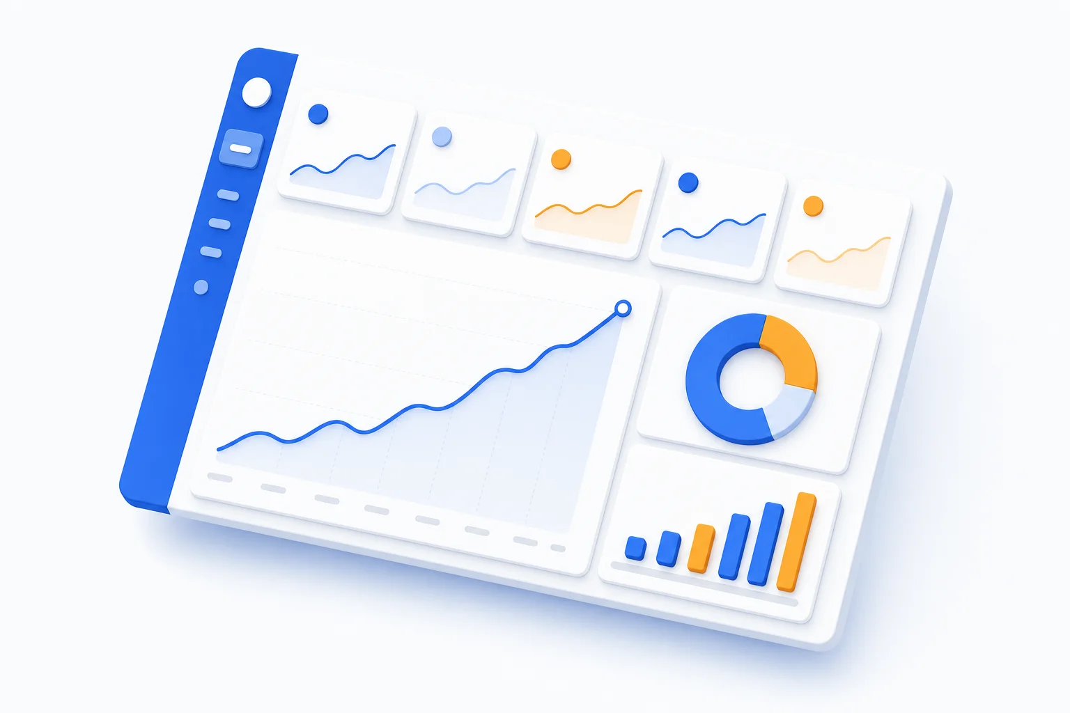 Campaign performance dashboard with charts and KPI tiles